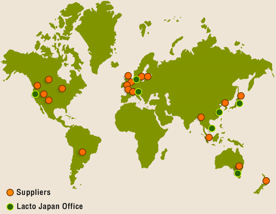 Map of Our Suppliers and Offices